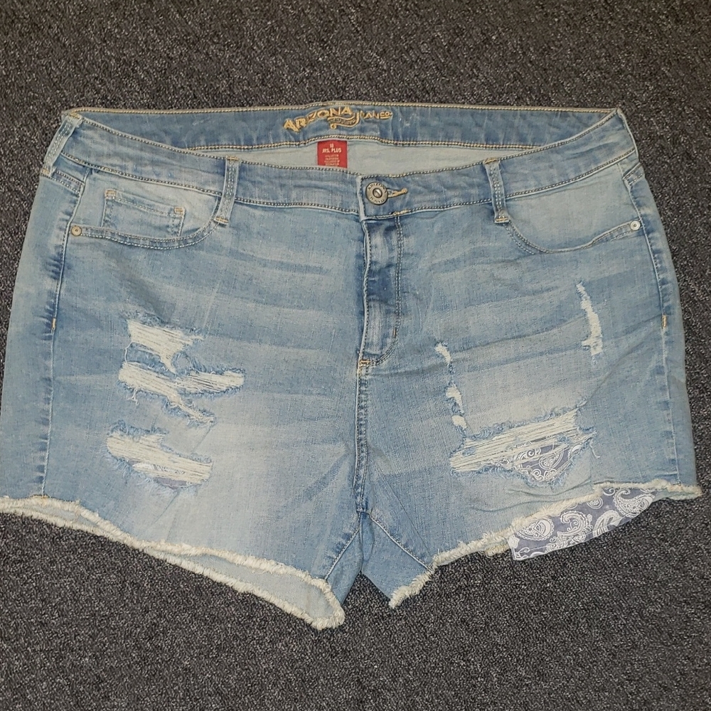 Women's Blue Jean Shorts Distressed Cut-Offs
